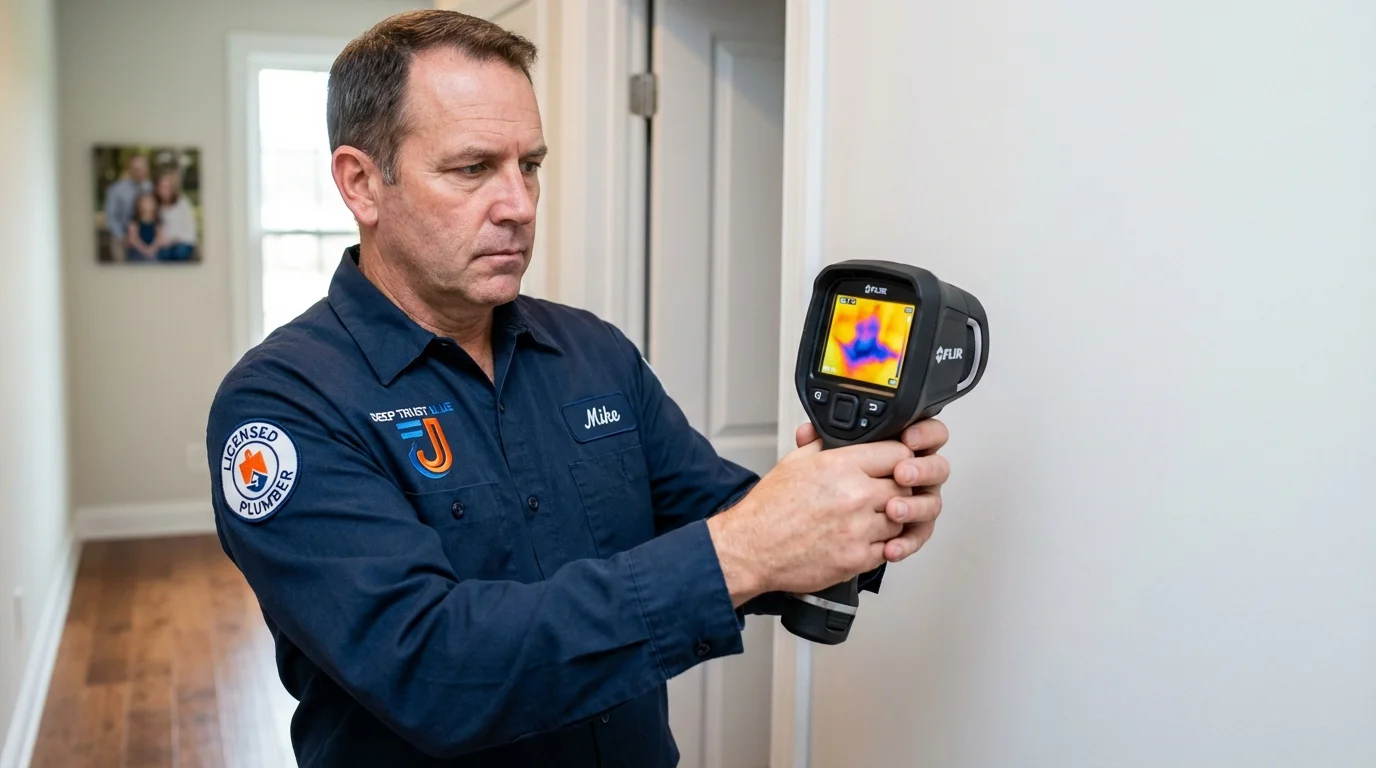 Thermal imaging leak detection by Johns Plumbing LLC in Langley